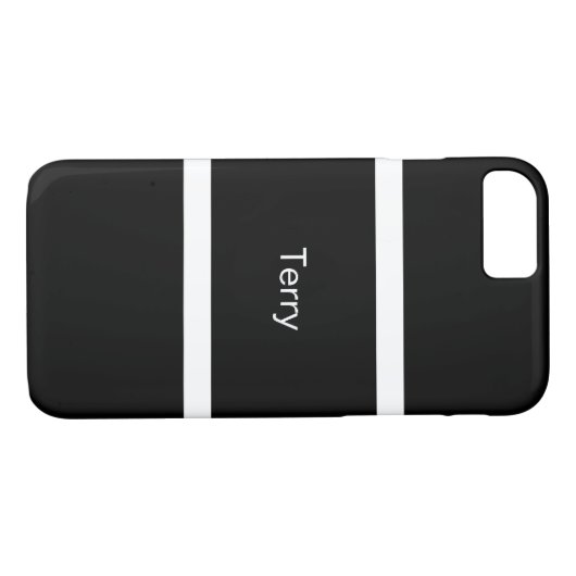 Aangepast zwart en wit gestreept modern Case-Mate iPhone case (Achterkant (Horizontaal))