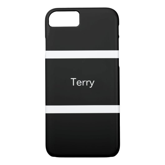 Aangepast zwart en wit gestreept modern Case-Mate iPhone case (Achterkant)