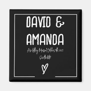 Aangepast- Zwart en Wit Minimalistisch Bewaar de D Magneet