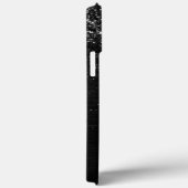 Aangepast zwart glitter Sparkle Monogram Case-Mate iPhone Case (Achterkant / Rechts)