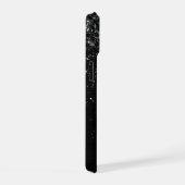 Aangepast zwart glitter Sparkle Monogram iPhone 15 Hoesje (Rechterkant)