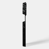 Aangepast zwart glitter Sparkle Monogram iPhone Hoesje (Rechterkant)