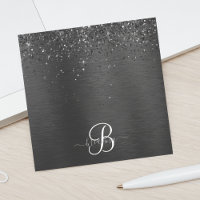 Aangepast zwart glitter Sparkle Monogram