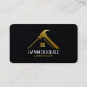 Aangepast zwart + Gold Home Building Lux Visitekaartje (Voorkant)