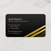 Aangepast zwart + Gold Home Building Lux Visitekaartje (Achterkant)