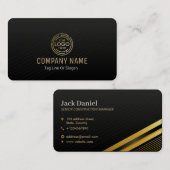 Aangepast zwart + Gold Home Building Lux Visitekaartje (Voorkant / Achterkant)