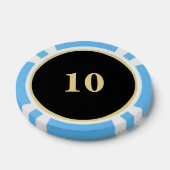 Aangepast zwart goud monogram 10 home toernooi spe poker chips (Enkel)