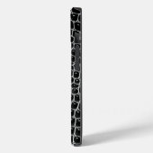 Aangepast zwart kroonmonogram voor krokodille huid Case-Mate iPhone case (Achterkant / Links)