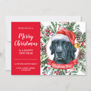 Aangepast zwart lab, voordelige kerstkerstkerstkaa kaart