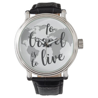 Aangepast zwart  leder horloge