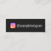 Aangepast "zwart leder"-instagram mini visitekaartje (Achterkant)