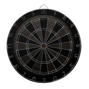 Aangepast zwart leder retro dartbord