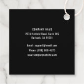 Aangepast zwart Logo Hartelijk dank voor uw zakeli Bedankjes Labels (Achterkant)