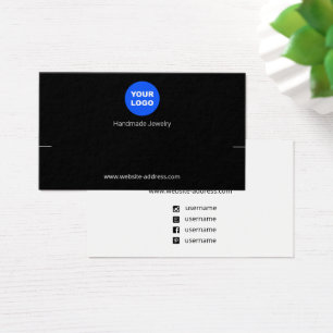 Aangepast zwart Logo-wit beeldscherm toevoegen Visitekaartje