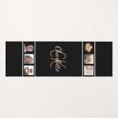 Aangepast zwart monogram fotocollage yogamat (Voorkant (horizontaal))