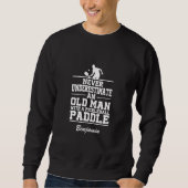 Aangepast zwart onderschat nooit een oud Man met e Trui (Voorkant)