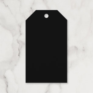 Aangepast zwart ontwerp Voeg foto of tekst toe Cadeaulabels