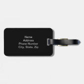 Aangepast zwart Shamrock Celtic Knots Bagagelabel (Achterkant horizontaal)