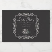  aangepast zwart theelabel voedselcontainer etiket (Enkel label)