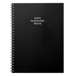 Aangepast zwart wachtwoordboek notitieboek