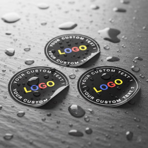 Aangepast zwart waterdicht logo van 30 stickers vo