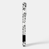 Aangepast  zwart-wit bloemmotief Case-Mate iPhone case (Achterkant / Rechts)