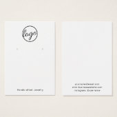 Aangepast zwart-wit, eenvoudig beeldscherm met Log Visitekaartje (Voorkant /achterkant)