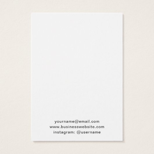 Aangepast zwart-wit, eenvoudig beeldscherm met Log Visitekaartje (Achterkant)