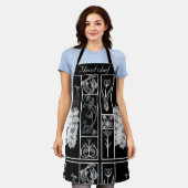 Aangepast zwart-wit elegant schort (Gedragen)