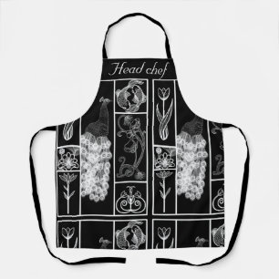 Aangepast zwart-wit elegant schort
