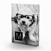 Aangepast zwart-wit kleurenmonogram 1 fotoblokken (Rechts)