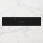 Aangepast zwart-wit-kokstaart waterfles etiket (Enkel label)