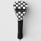 Aangepast zwart-wit medisch symbool Caduceus Golfheadcover (Voorkant)