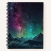 Aangepast zwart-wit monogram schetsboek notitieboek (Voorkant)