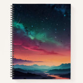 Aangepast zwart-wit monogram schetsboek notitieboek (Voorkant)