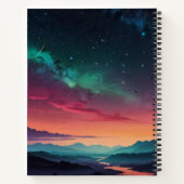 Aangepast zwart-wit monogram schetsboek notitieboek (Achterkant)