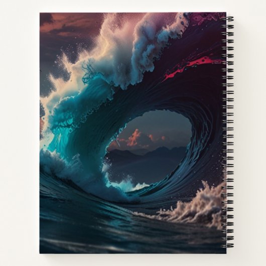 Aangepast zwart-wit monogram schetsboek notitieboek (Achterkant)