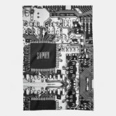 Aangepast zwart-wit PCB Afgedrukte Circuit Board G Theedoek (Verticaal)