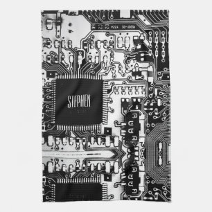 Aangepast zwart-wit PCB Afgedrukte Circuit Board G Theedoek