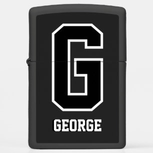 Aangepast zwart wit, speciaal monogram voor hem