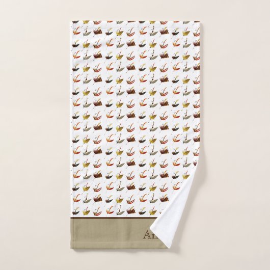 Aangepast zwart-wit ventilatorvliegers kust B Bad Handdoek (Handdoek)