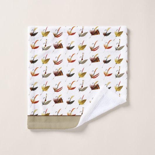 Aangepast zwart-wit ventilatorvliegers kust B Bad Handdoek (Wasdoekje)
