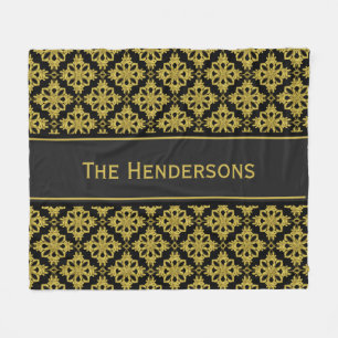 Aangepast zwart-witpatroon fleece deken