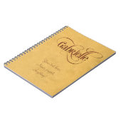Aangepast Zwemscript Gabrielle Brown Kraft Notitieboek (Linkerzijde)