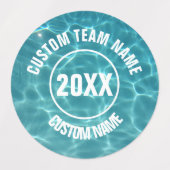 Aangepast zwemteam labels (Design 1)