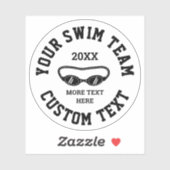 Aangepast zwemteam vinylstickers voor zwemmers sticker (Vel)