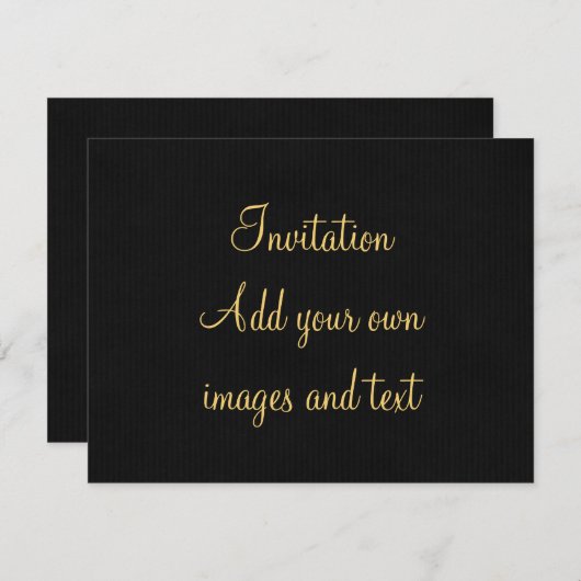 Aangepast Zwirly Manuscript Gabrielle Gold op Blac Kaart (Voorkant / Achterkant)