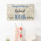 Aangepaste 100e verjaardag spandoek (Insitu)