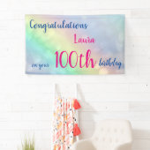 Aangepaste 100e verjaardag spandoek (Insitu)