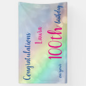 Aangepaste 100e verjaardag spandoek (Verticaal)